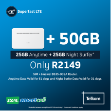 Huawei B535-932A White + 50GB Telkom LTE Data